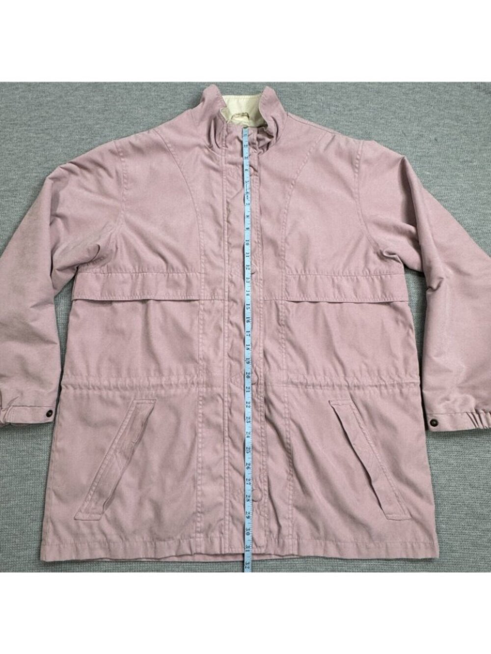 Cabelas Windbreaker Jacket Womens Sz XL Lavender Vented Back High Neck Snap Zip - Picture 15 of 16
